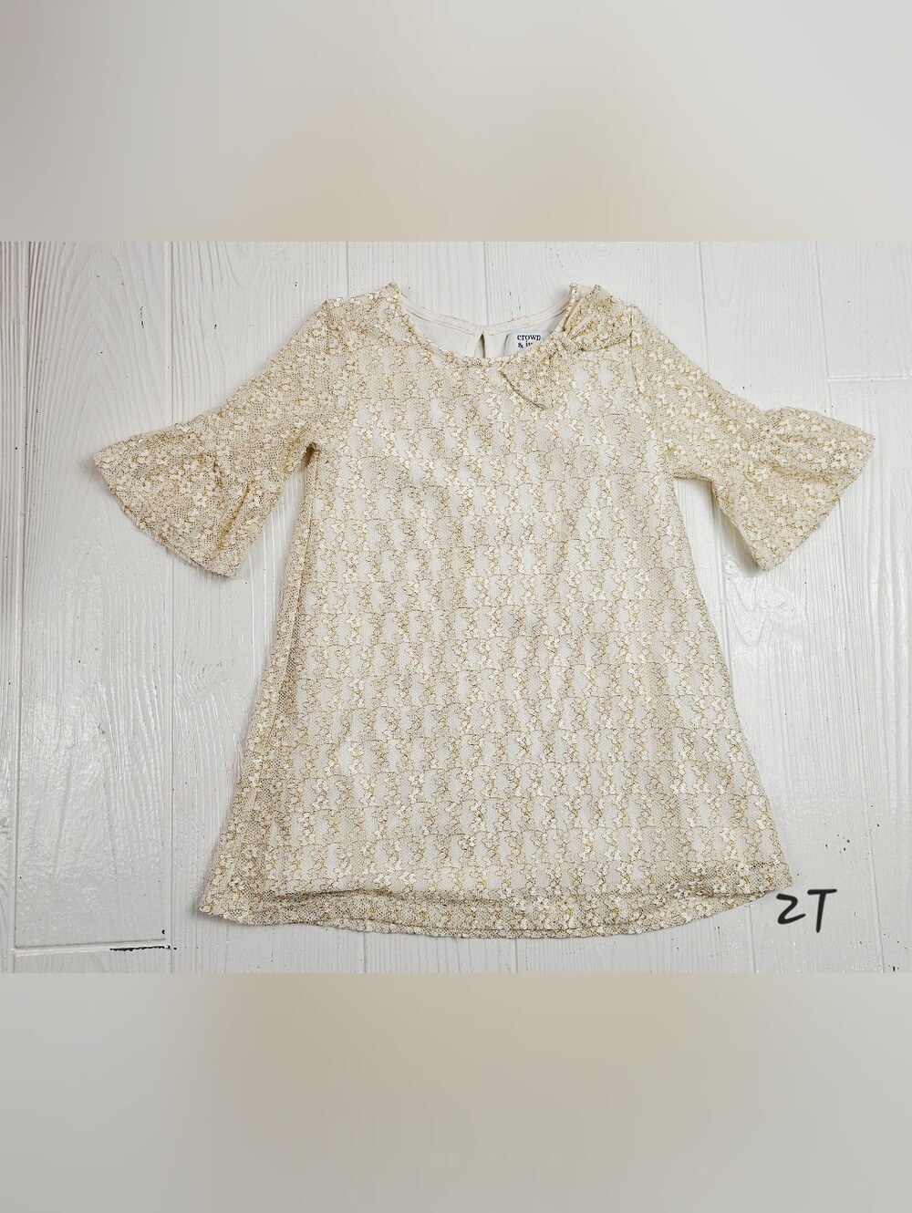 Crown & Ivy Ivory Floral Lace Dress